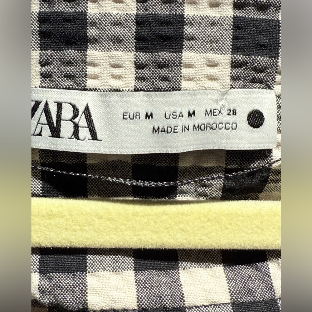 Zara Gingham Top Size M - Picture 3 of 7